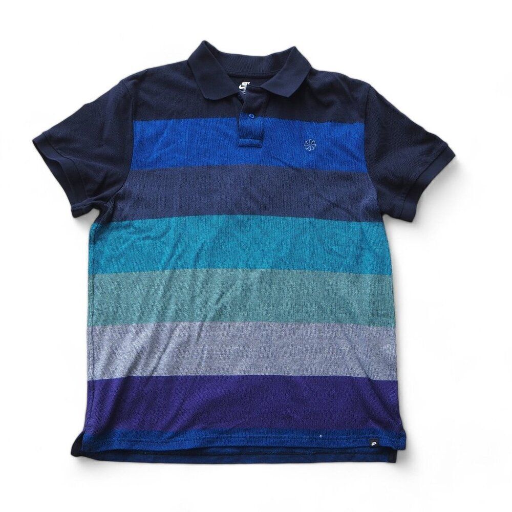 Nike Grand Slam Pinwheel Colorblock Striped Polo 376781-405 Men's‎ XXL